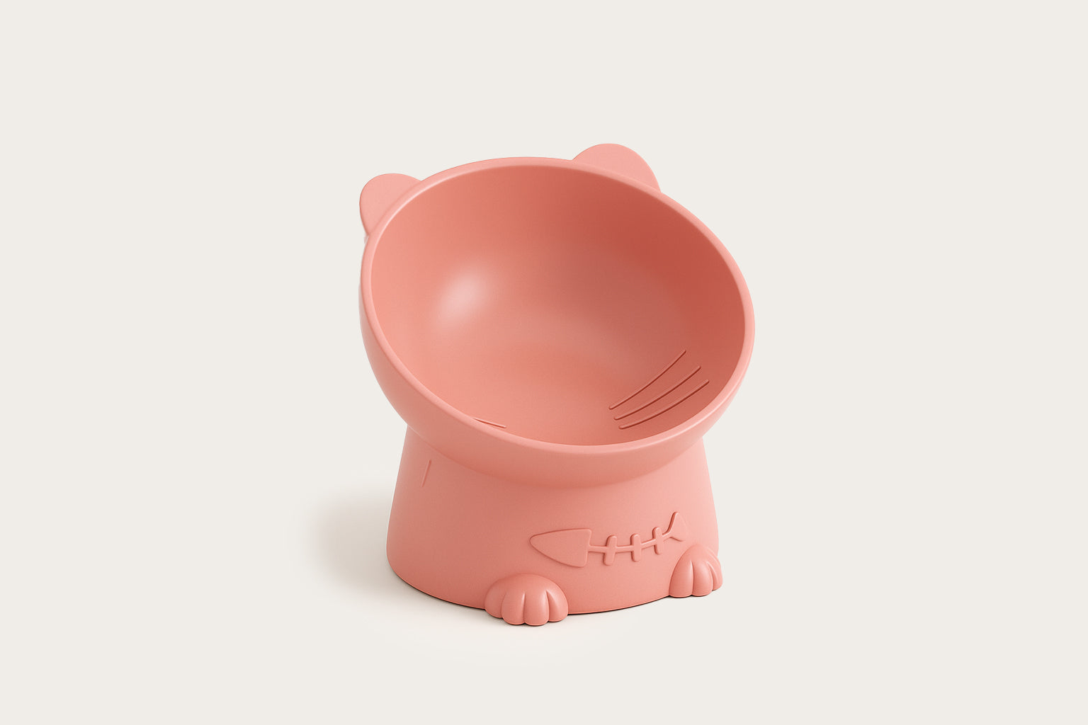 Comedero Ergonómico para Gatos Coral
