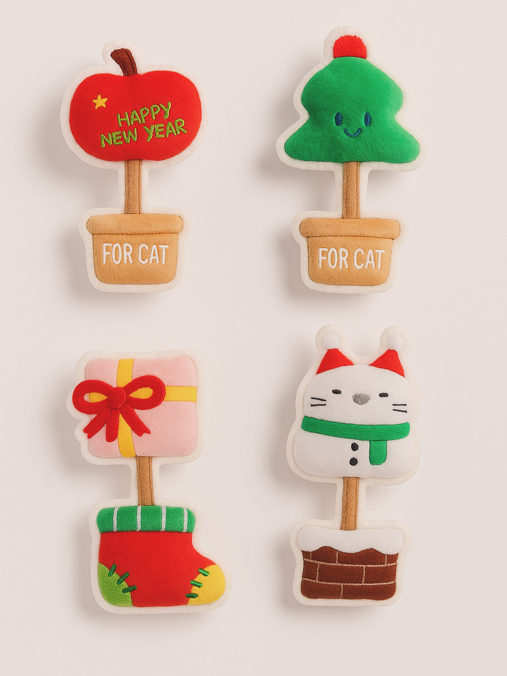 Pack 4 juguetes navideños para gatos – ReGa Cats