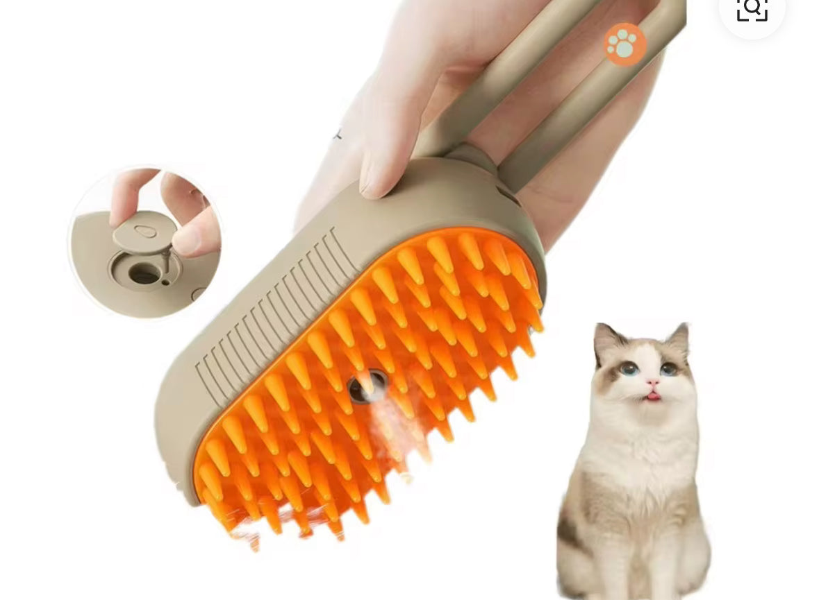 Cepillo Eléctrico 3 en 1 para Gatos Recargable Blanco