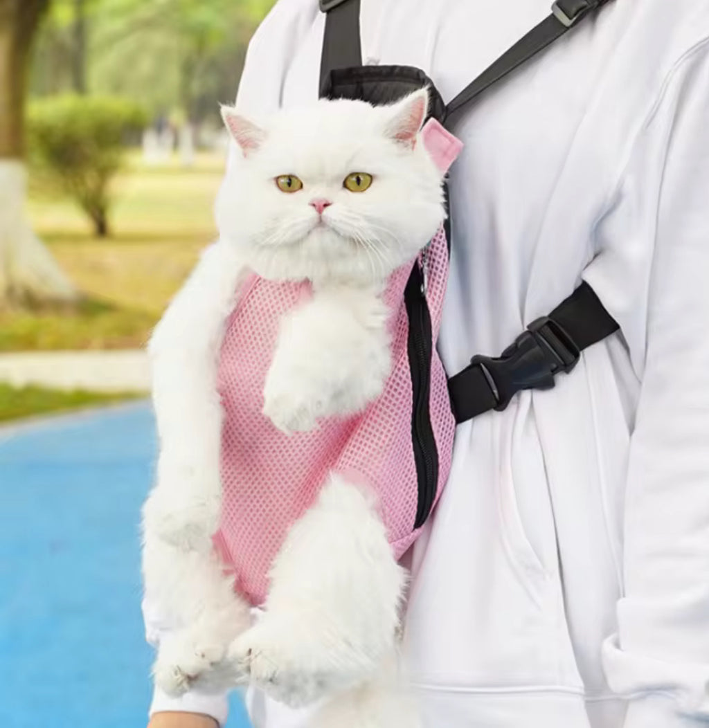 Mochila Porta-Gatos Rosa