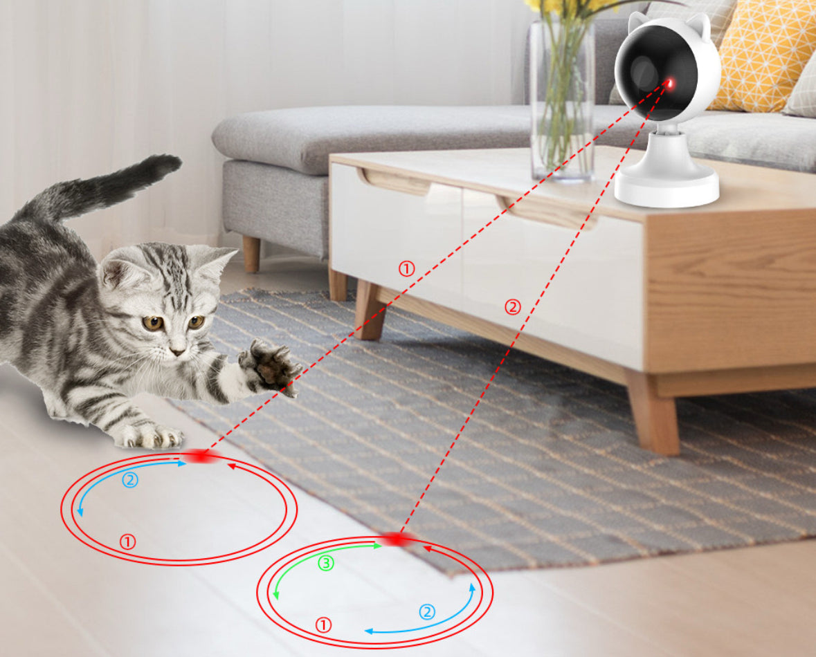 Láser automático con diseño de gato